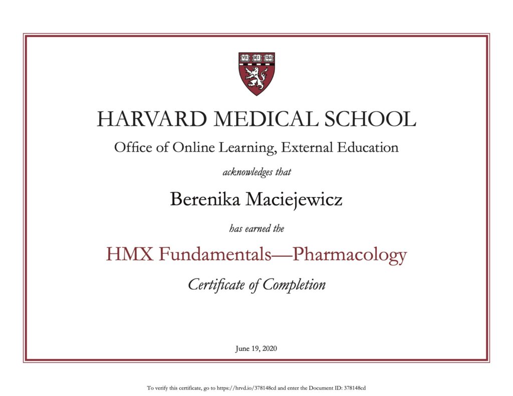 Berenika Maciejewicz Harvard University Pharmacology