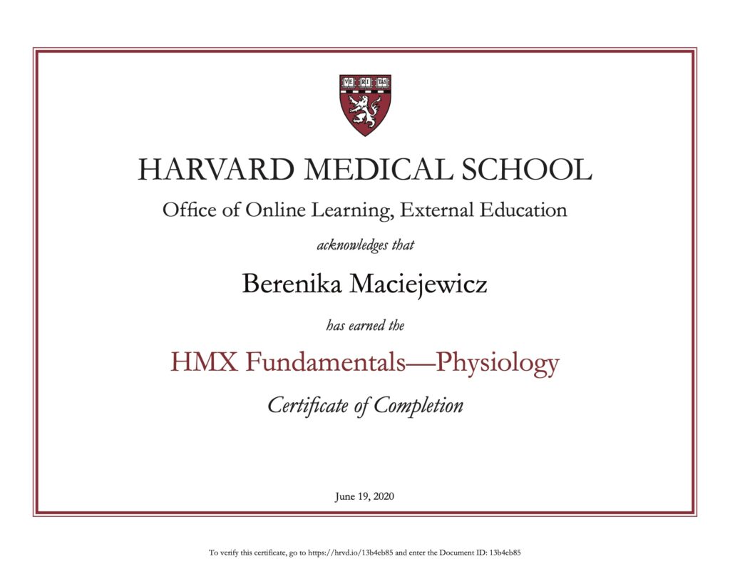 Berenika Maciejewicz Harvard University Physiology