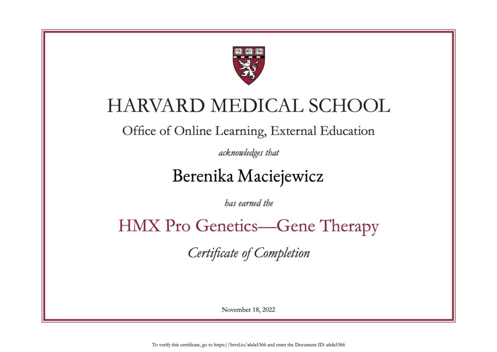 Berenika Maciejewicz Harvard University Pro Gene Therapy