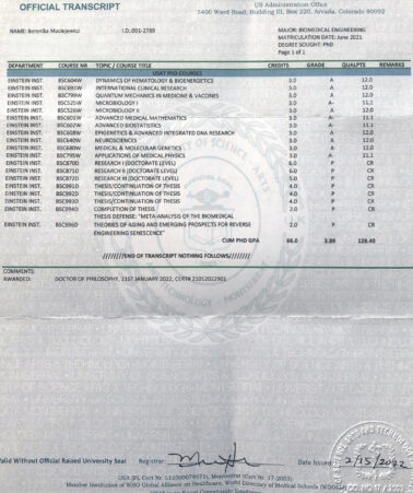 Berenika Maciejewicz PhD MD Biomedical Engineering PhD Triple Dr Einstein Medical Institute